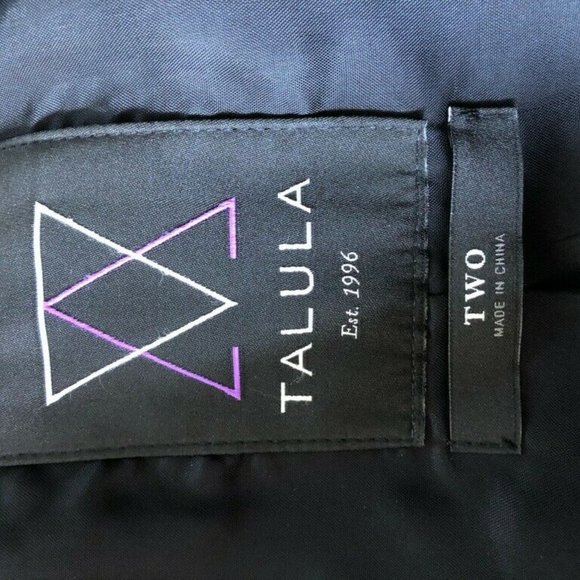 Talula Dark Grey Blazer Pinstripe Lining Sz 2 - Picture 6 of 7